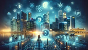 Symbolizing Tokenize Xchange's breakthrough, this image captures its $11.5M raise to expand and innovate within Singapore's vibrant cryptocurrency landscape.