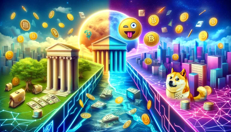 Bridging worlds Defexa's leap from traditional to decentralized finance, encapsulating the seamless integration of a memecoin bank into the crypto ecosystem.