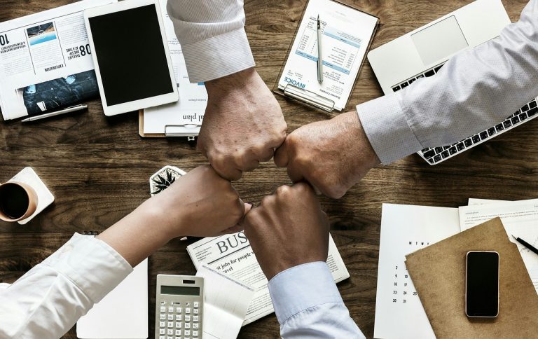 Teamwork, cooperation, brainstorming, and business