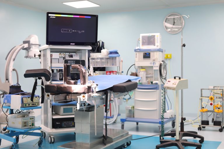 State-of-the-art operating room with advanced surgical equipment and technology