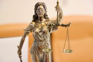 Stock photo of a Lady Justice statue holding scales